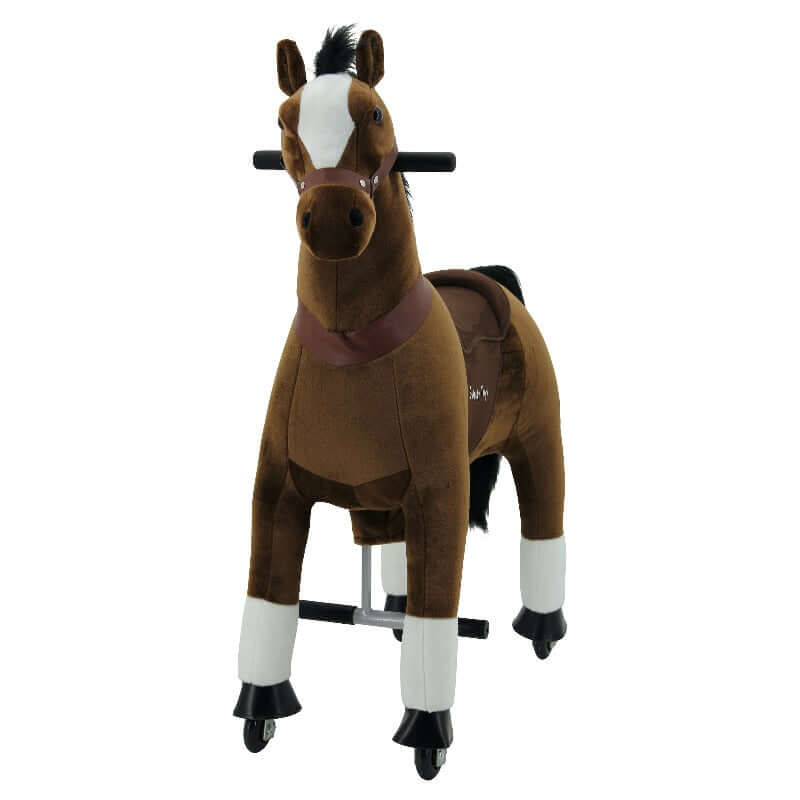 sweety toys 7301 reittier pferd chocolate auf rollen für 4 bis 9 jahre -riding animal