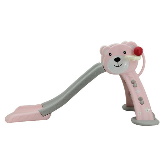 sweety toys 12831 freistehende rutsche teddy bärendesign rosa 2-in 1 produkt basketballspiel