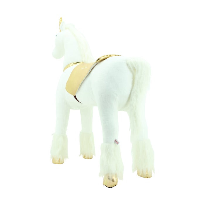 sweety toys 11308 stehpferd einhorn stabiles robustes xxl riesenpferd höhe 130 cm pferd reitpferd mit stahlunterbau